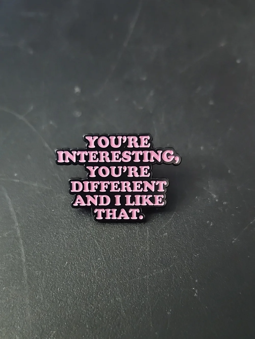 Pink Enamel Statement Pin - 